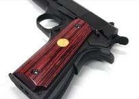 ウッドグリップ｜ガバメント/45AUTO｜メダル/レッド　[AWG-1411]