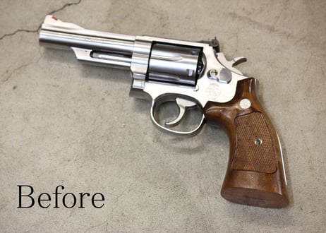 ウッドグリップ｜タナカワークス社製 S&W M19（Kフレーム・スクエアバット）｜チェッカー/ブラウン  [AWG-1467]