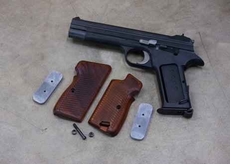 ウッドグリップ｜マルシン工業製 SIG P210-6｜ブラウン  [AWG-1466]
