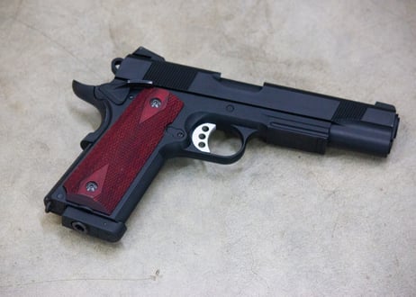 ウッドグリップ｜Carbon8（カーボネイト）M45シリーズ｜ダイヤチェッカー/レッド　[AWG-1427]