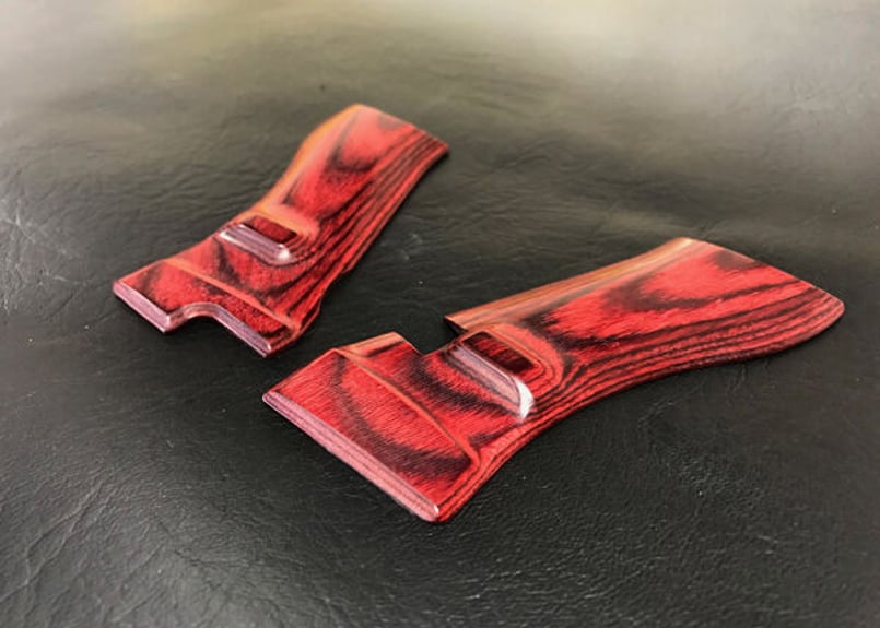 ウッドグリップ｜グロック17/18C｜スムース/レッド [AWG-1405] | PANDOR