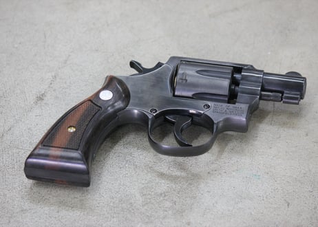 ウッドグリップ｜S&W｜M10｜K/Lフレーム”スクエアバットタイプ”用｜サービスサイズ／テーパーカット／黒檀