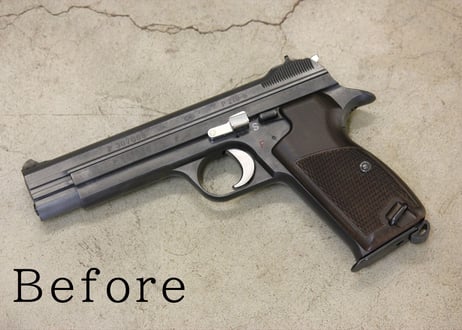 ウッドグリップ｜マルシン工業製 SIG P210-6｜ブラウン  [AWG-1466]