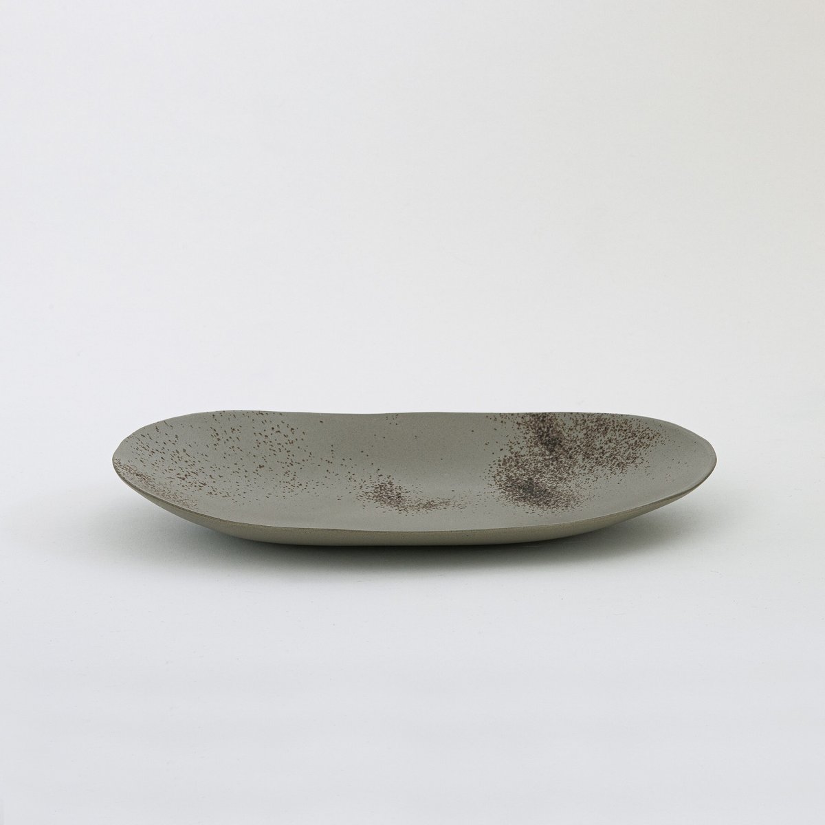 長楕円皿 グレー貝 | 佳窯