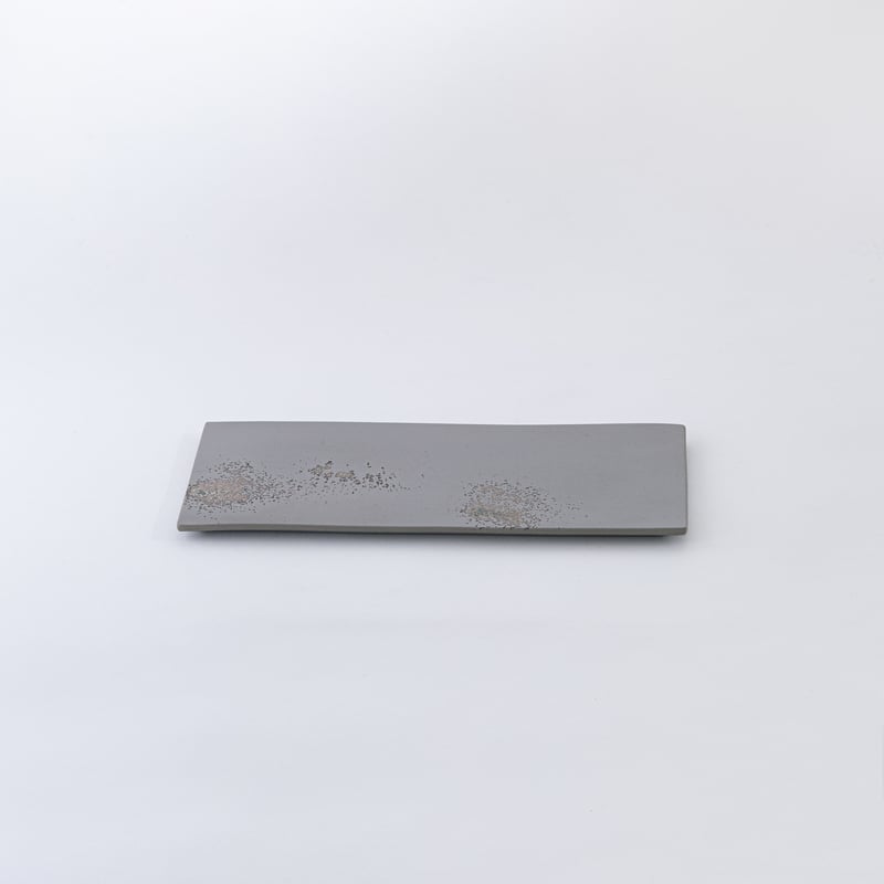 KOKA大きなプレート美品 長角プレート 200 グレー貝 | 佳窯