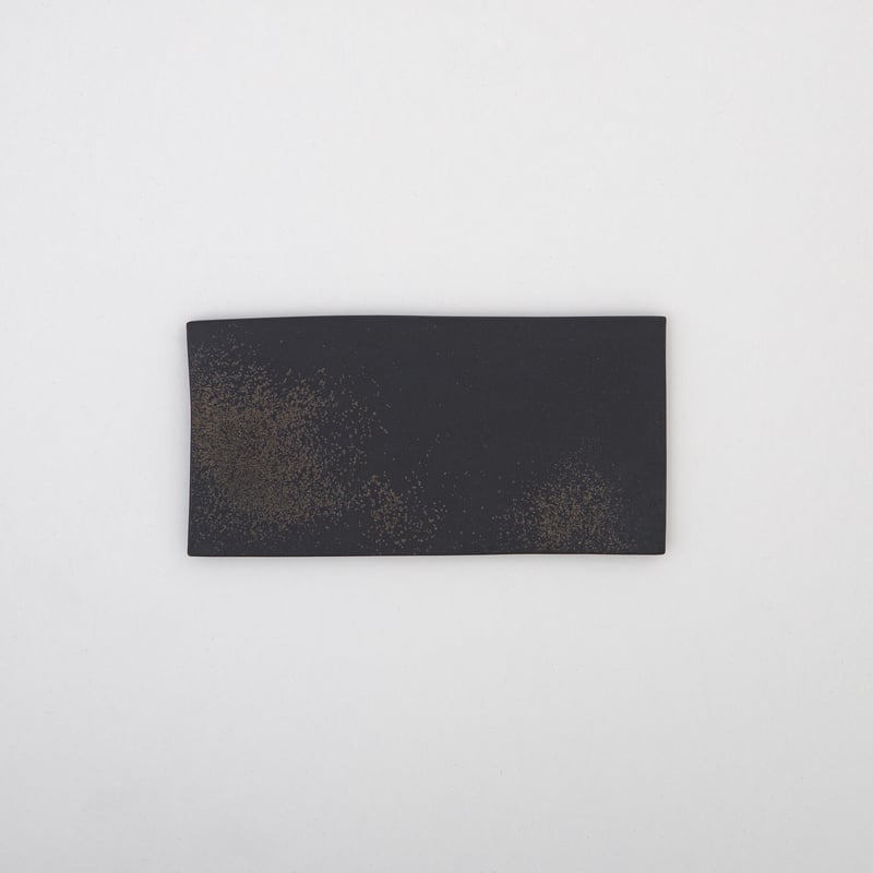 長角プレート 200 黒貝 | 佳窯