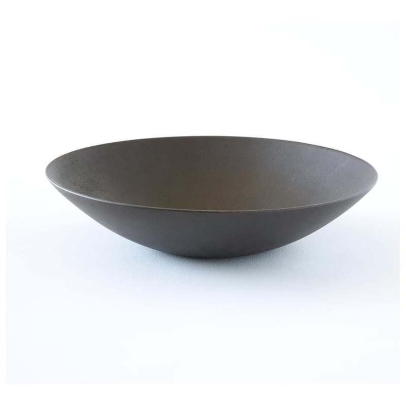 漆器 黒色 深皿 直径約21cm めぐる中皿（21cm）・四分一 -満月- | 漆器「めぐる／めぶく
