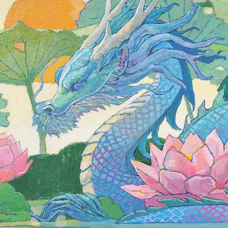 【絵画】ネイチャーアート「砂イソギンチャクとクラカケトラギス」原画 たなばた🎋 #japanart #landscapeart #natureart #ちゃず #chaz