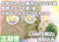 【定期便】かめちゃんの新月ふりかけ1袋・即席スープの素1袋・かめセレクト付きセット
