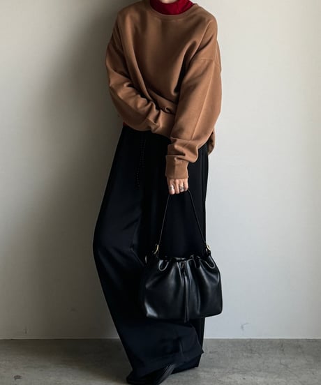 2WAY SOFT LEATHER  ROUND BAG