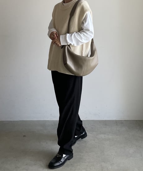 LEATHER SHOULDER BAG / 3color