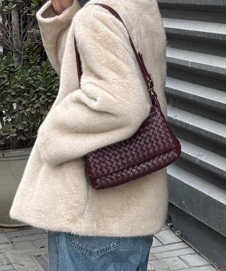 2WAY MINI LEATHER MESH BAG / 3color