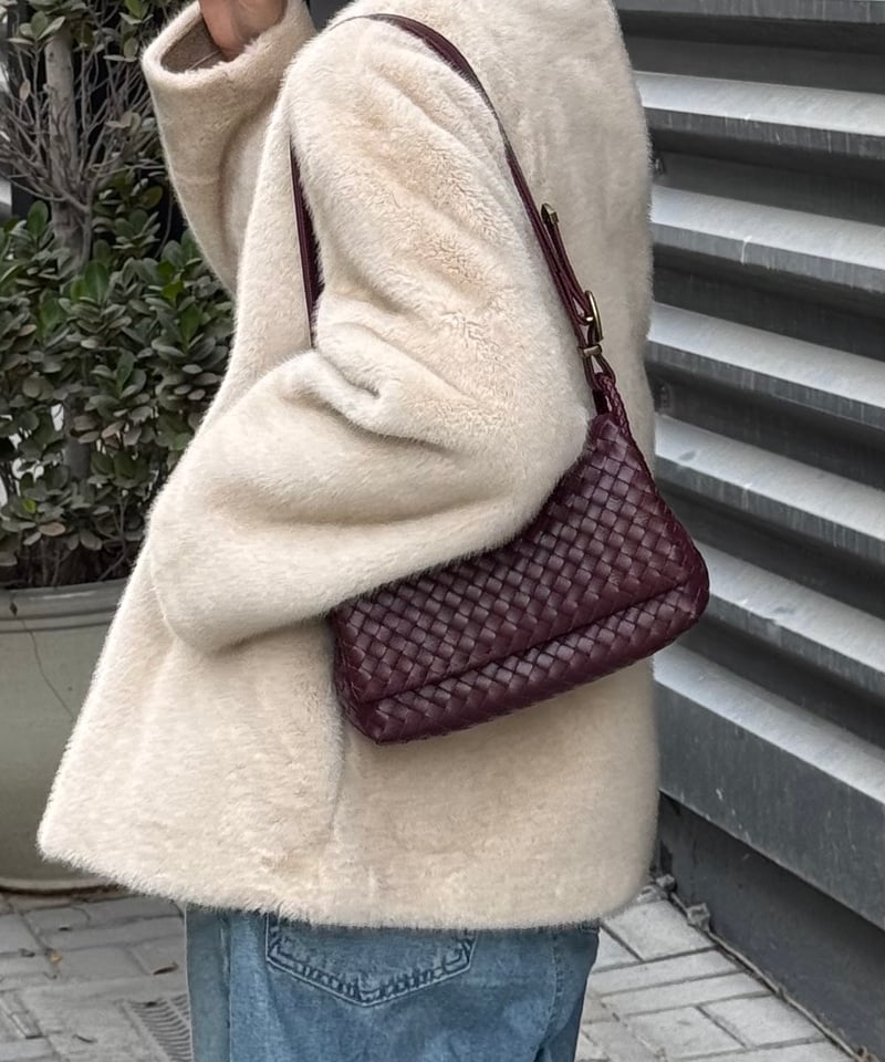 2WAY MINI LEATHER MESH BAG / 3color | JISTORY