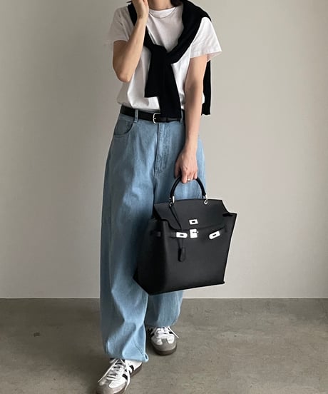SQUARE BELT HANDLE BAG / 3color　＜送料無料＞