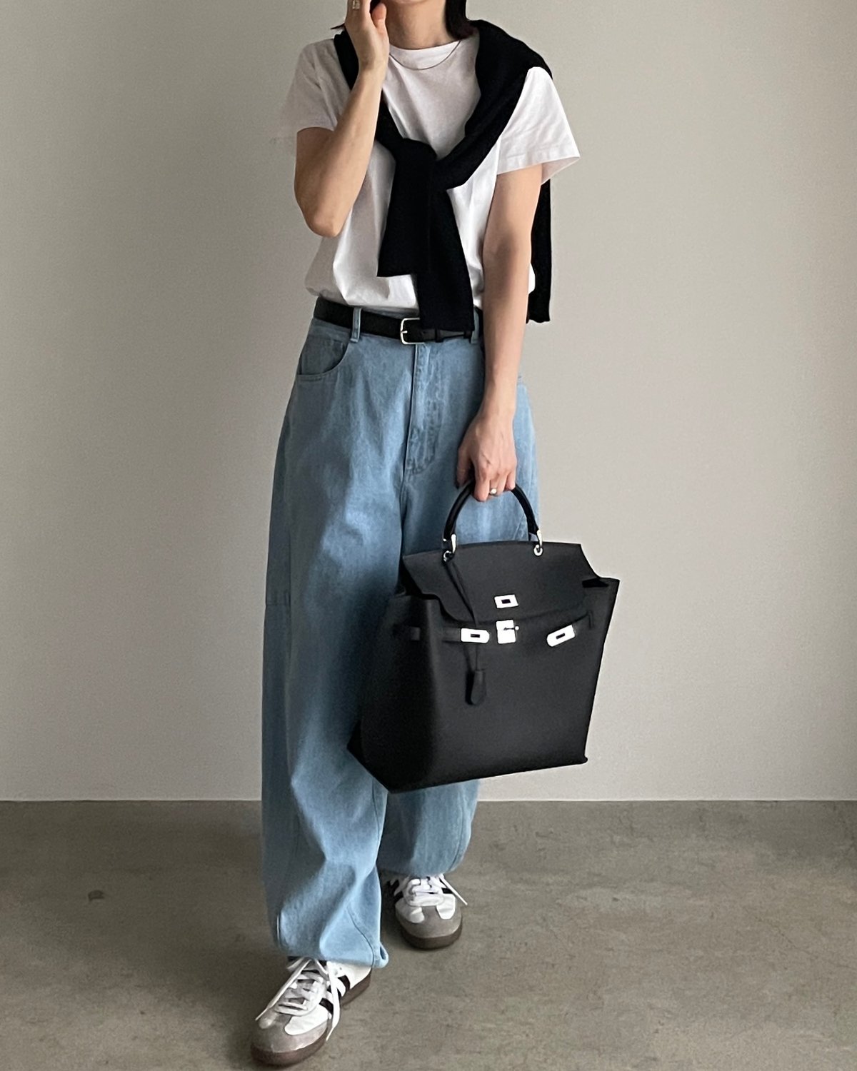 バッグ JISTORY SQUARE BELT HANDLE BAG large SQUARE BELT HANDLE BAG / 3color ＜送料無料＞ | JISTORY