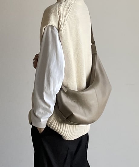 LEATHER SHOULDER BAG / 3color