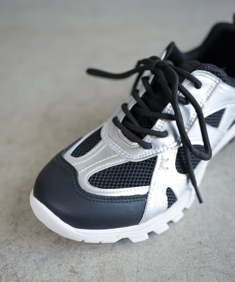 MESH JAGGED SOLE SNEAKERS / 2color