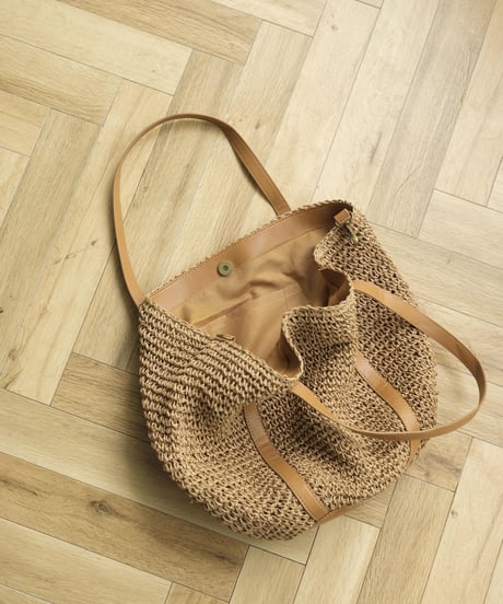 ROUND STRAW SHOULDER BAG