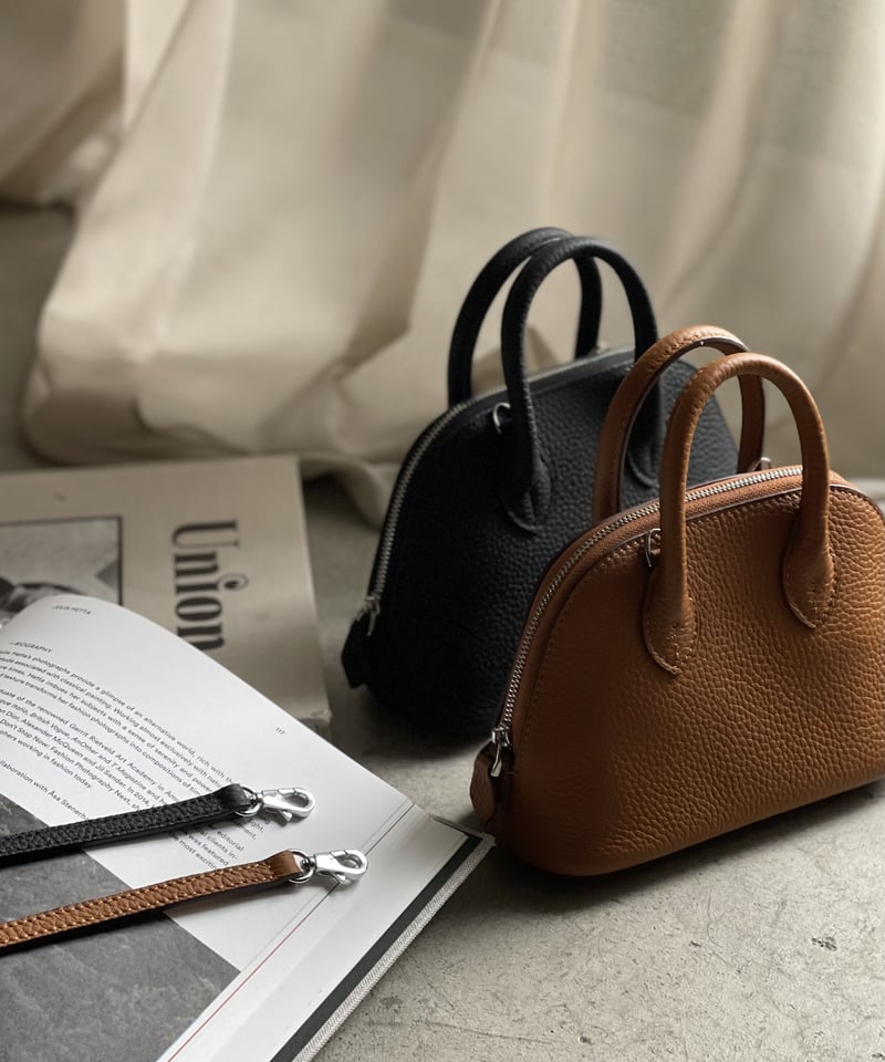 LEATHER MINI BOSTON BAG | JISTORY
