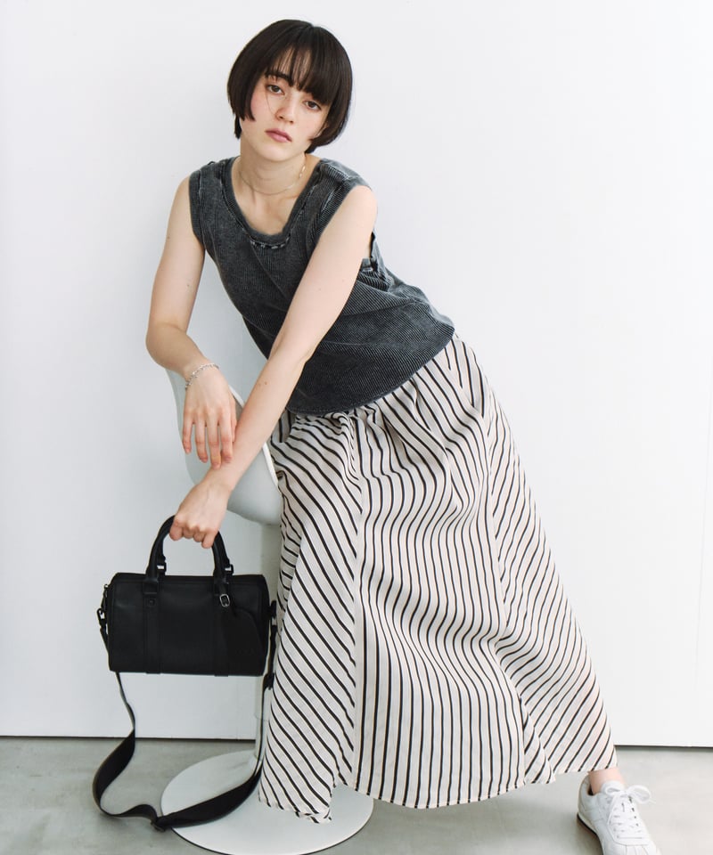 2WAY LEATHER MIDDLE BOSTON BAG | JISTORY