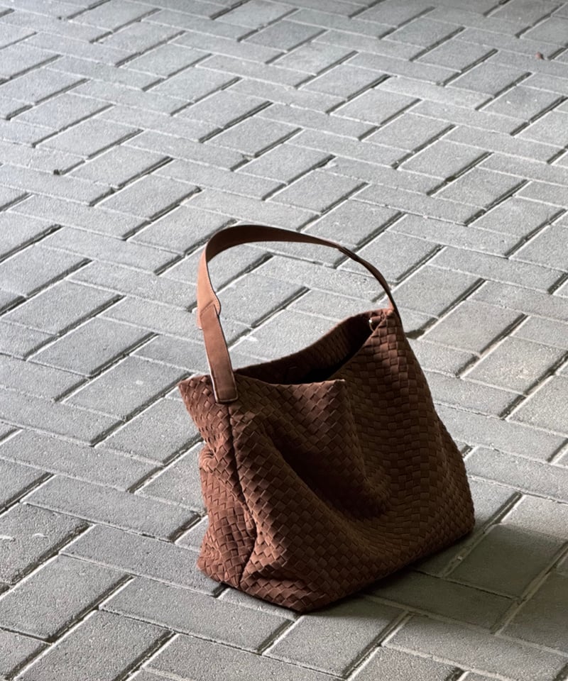 SYNTHETIC SUEDE MESH SHOULDER BAG | JISTORY