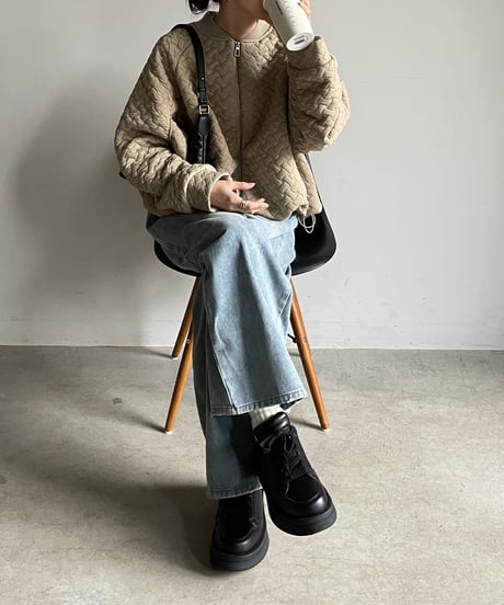 PLATFORM LEATHER COURT SNEAKER/2color