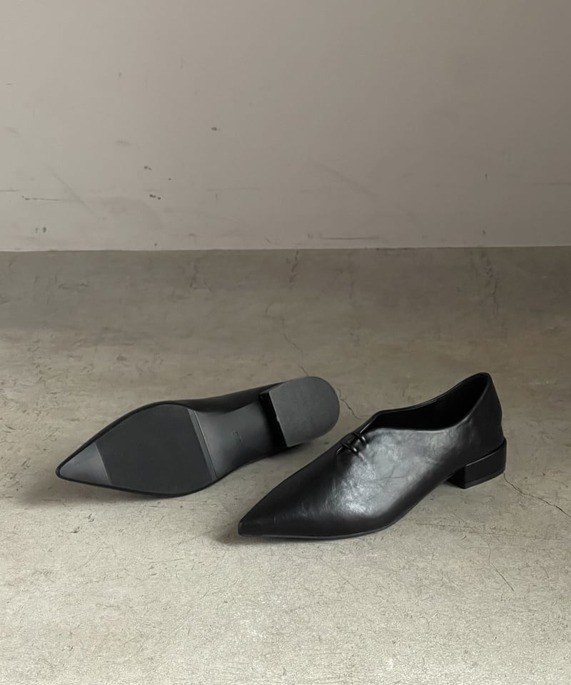 バックギャザーフラットシューズ JISTORY POINTED TOE FLAT SHOES | JISTORY