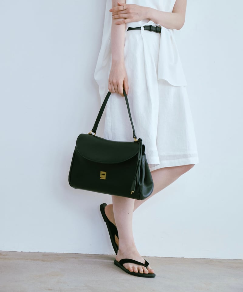 GRAIN LEATHER FLAP BAG / 2color | JISTORY