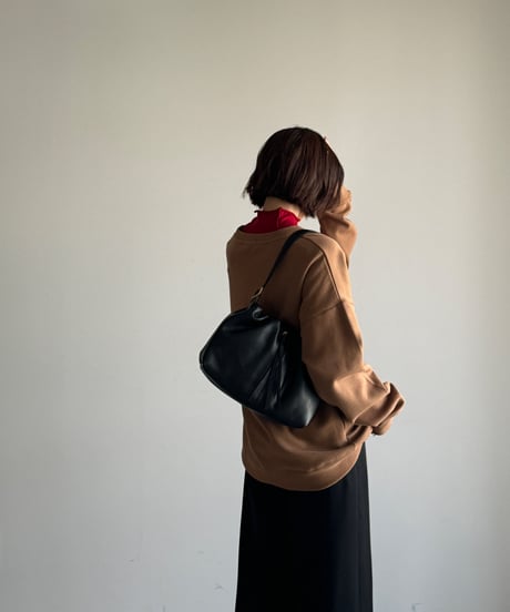 2WAY SOFT LEATHER  ROUND BAG
