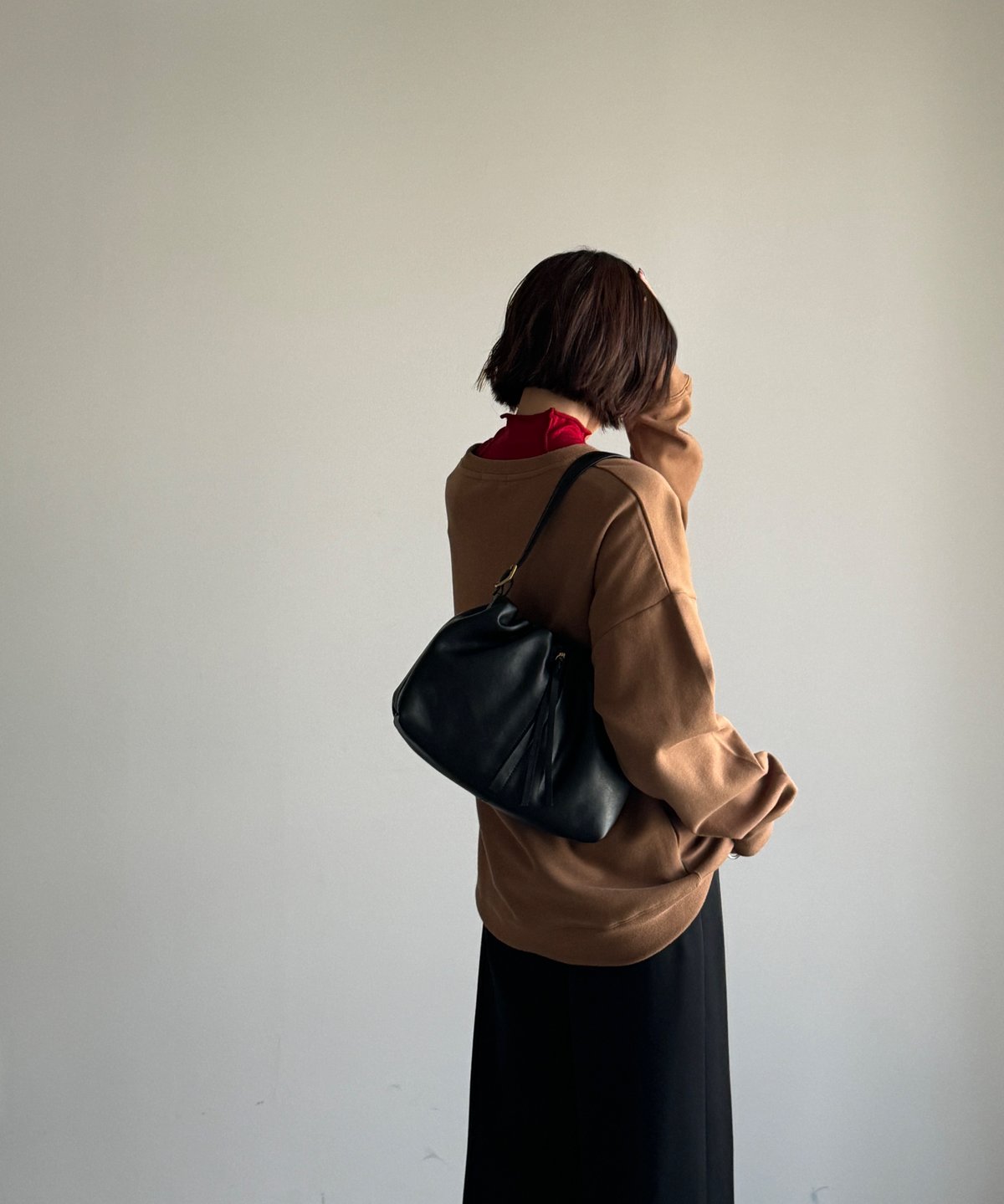 2WAY SOFT LEATHER ROUND BAG | JISTORY