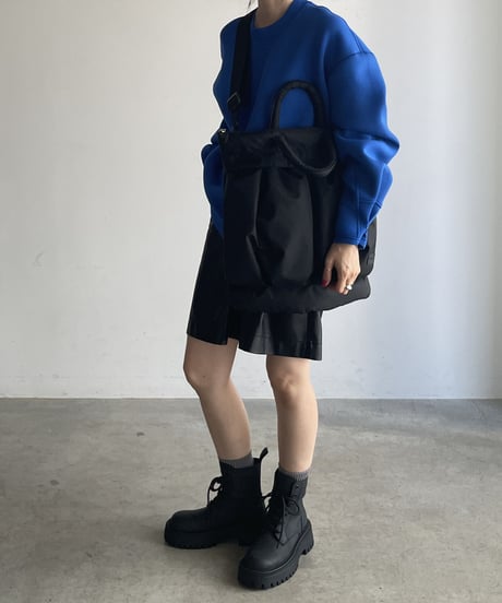 LEATHER RACE UP BOOTS / 3color