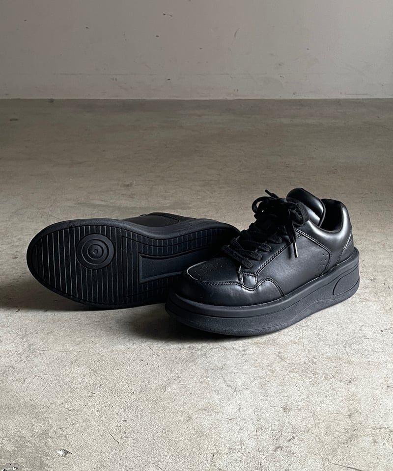 PLATFORM LEATHER COURT SNEAKERS / 2color | JISTORY