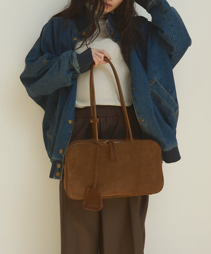 SUEDE SHOULDER BOSTON BAG | JISTORY SUEDE SHOULDER BOSTON BAG | JISTORY