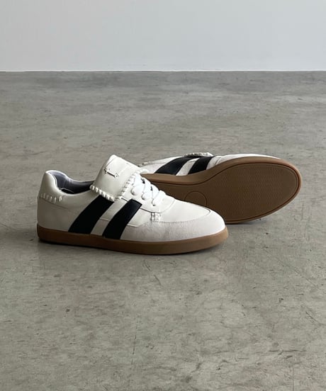 FLIP TONGUE LEATHER SNEAKERS / 2color