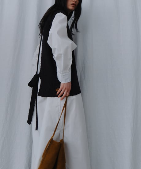 SUEDE DRAWSTRING SHOULDER BAG