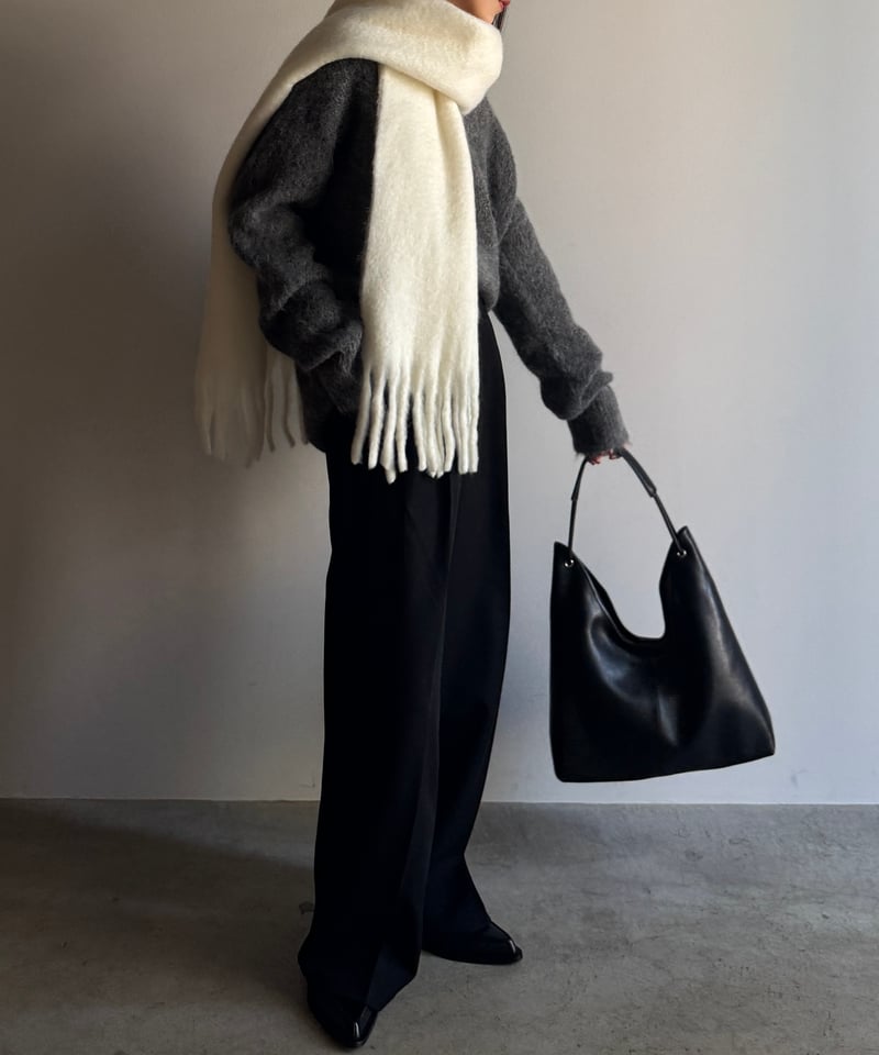 バッグ iirot Triangle Leather Pouch_Black TRIANGLE LEATHER TOTE BAG | JISTORY