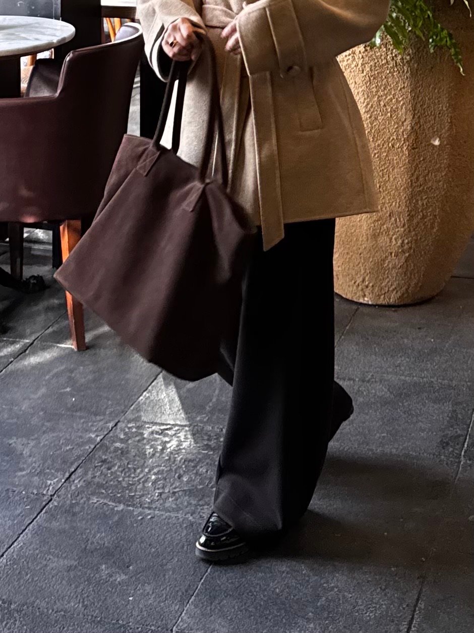 JISTORY スエード トートバッグ ダークブラウン 予約販売】SUEDE LEATHER BIG TOTE | JISTORY