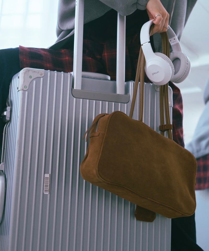 SUEDE SHOULDER BOSTON BAG | JISTORY