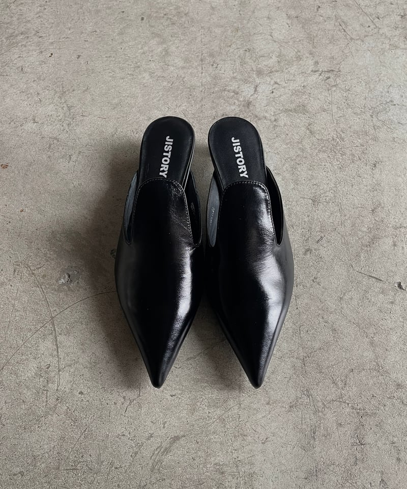 JISTORY POINTED TOE MULE ミュール 羊革 36 ブラック POINTED TOE MULE / 3color | JISTORY