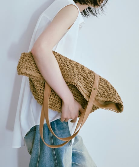 ROUND STRAW SHOULDER BAG