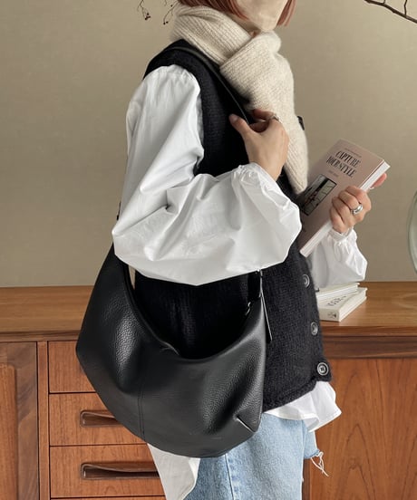 LEATHER SHOULDER BAG / 3color