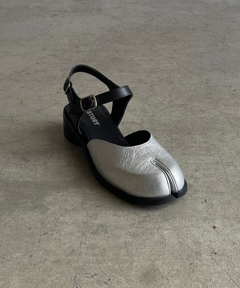 【お値下げ】JISTORY アンクルストラップタビサンダル 黒 ANKLE STRAP TABI SANDALS / 2color | JISTORY