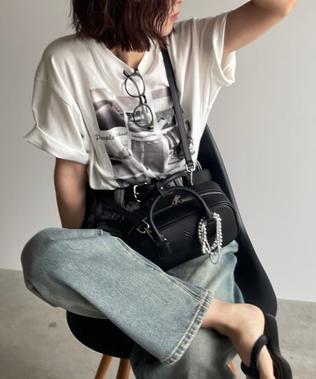 EMBOSS LOGO MINI BOSTON BAG / 2color