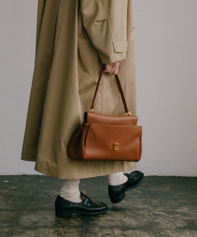 GRAIN LEATHER FLAP BAG / 2color | JISTORY