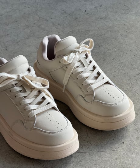 PLATFORM LEATHER COURT SNEAKER/2color