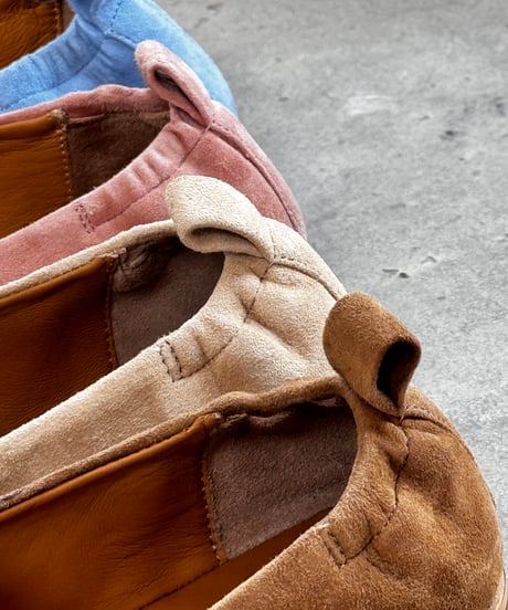 SUEDE LEATHER VAMP LOAFERS / 4color