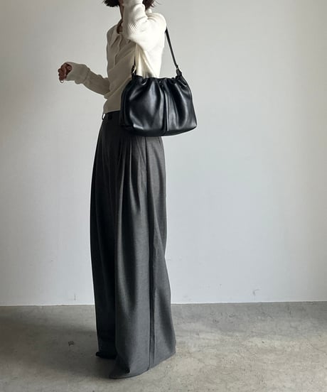 2WAY SOFT LEATHER  ROUND BAG