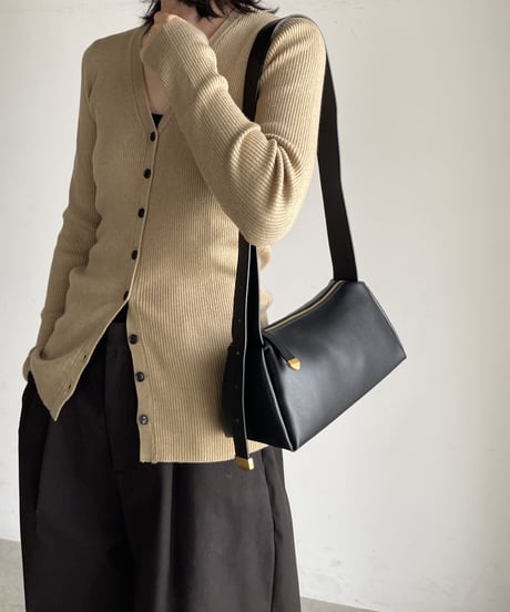 LEATHER ONE SHOULDER BAG/2color