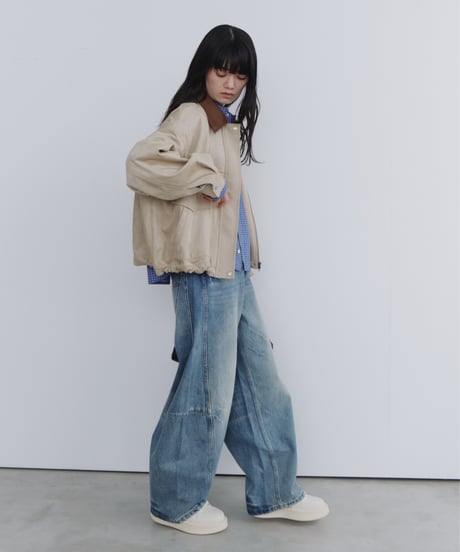 PLATFORM LEATHER COURT SNEAKER/2color