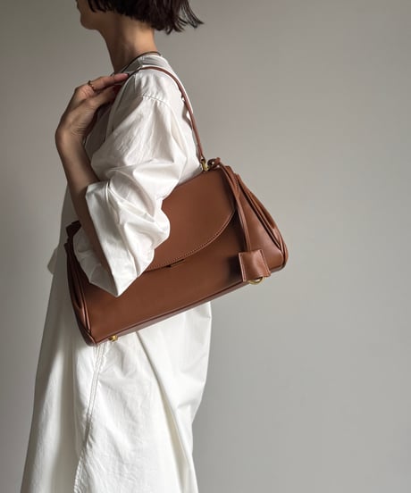 GRAIN LEATHER FLAP BAG / 2color